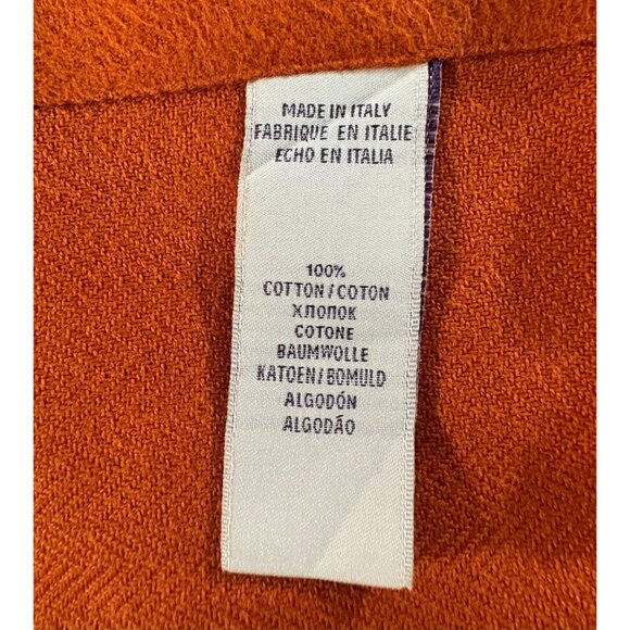 Ralph Lauren Purple Label Flannel Shirt sz 2XL orange equestrian embroidery - Picture 5 of 10